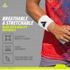 image:imageJOOLA Trinity Wristband 2 Pack  White Wrist Bands with Moisture Wicking Performance Material  4 inch Elastic Sweatband for Wrists  Table Tennis amp Pickleball Accessory
