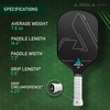 image:imageJOOLA Vision Pickleball Paddle with Textured Carbon Grip Surface Technology for Maximum Spin and Control with Added Power  Polypropylene Honeycomb Core Pickleball Racket 16mm