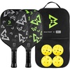 image:imageJOOLA Beastmode by Marshawn Lynch or Essentials Pickleball Paddle with Reinforced Fiberglass Surface and Honeycomb Polypropylene Core  Includes 2 Rackets 4 Balls and Storage Carry BagBesastmode Set