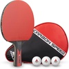 image:imageJOOLA Infinity Carbon Professional Table Tennis Paddle with Cover  Ergonomic Comfort Grip  ITTF Approved Rubbers  Competition Paddle for Powerful Spin  Protective Packaging CaseRed