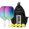 image:imageJOOLA Perseus Aurora Pickleball Paddles Set of 2  Includes 2 Pickleball Paddles 4 Balls amp Sling Bag  Cold Press Carbon Surface  Lightweight Beginner Friendly  USAP Approved  NFC Enabled