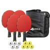 image:imageJOOLA Quattro Ping Pong Paddles Set of 4  Includes 10 Advanced 3 Star Ping Pong Balls and Storage Case  4 Competition Table Tennis Paddles to Help Improve Your Game with More Spin and Speed