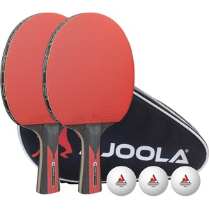image:imageJOOLA Duo Carbon Ping Pong Paddles Set of 2  Professional Table Tennis Paddles Three Advanced White 3 Star Tournament Ping Pong Balls and Carrying Case  Advanced Table Tennis Rackets