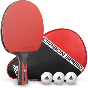 image:imageJOOLA Infinity Carbon Professional Table Tennis Paddle with Cover  Ergonomic Comfort Grip  ITTF Approved Rubbers  Competition Paddle for Powerful Spin  Protective Packaging CaseRed